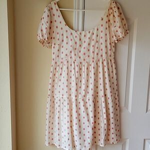 Jessica Simpson Mini Dress Size M Casual Mini Cream and Pink